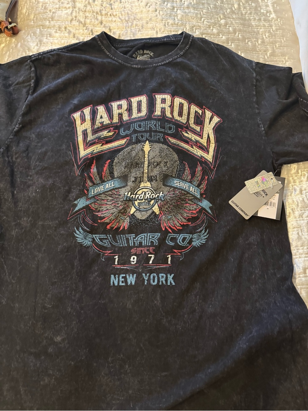 Hard Rock Cafe New York 1971 Black, Red Tee, M, NWT - Picture 3 of 6